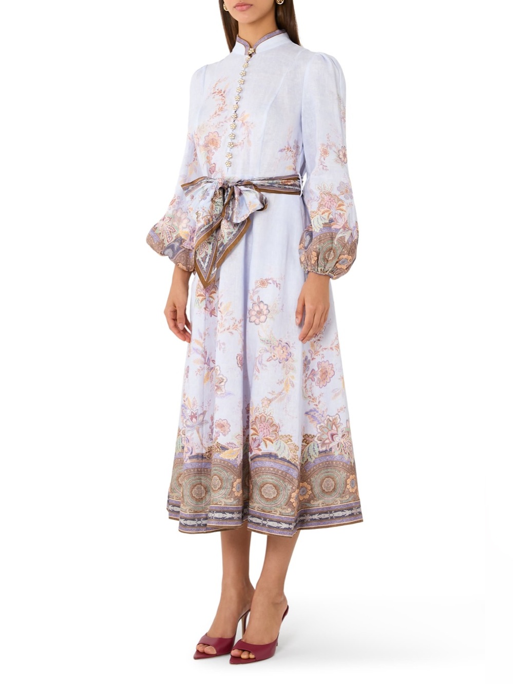 Zimmerman Luna Button Midi Dress Size0